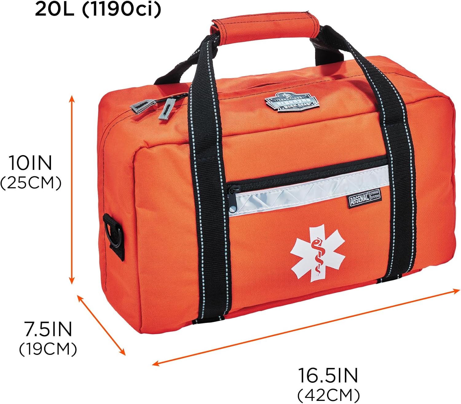 Ergodyne Arsenal 5220 Medic First Responder Trauma Bag, Orange