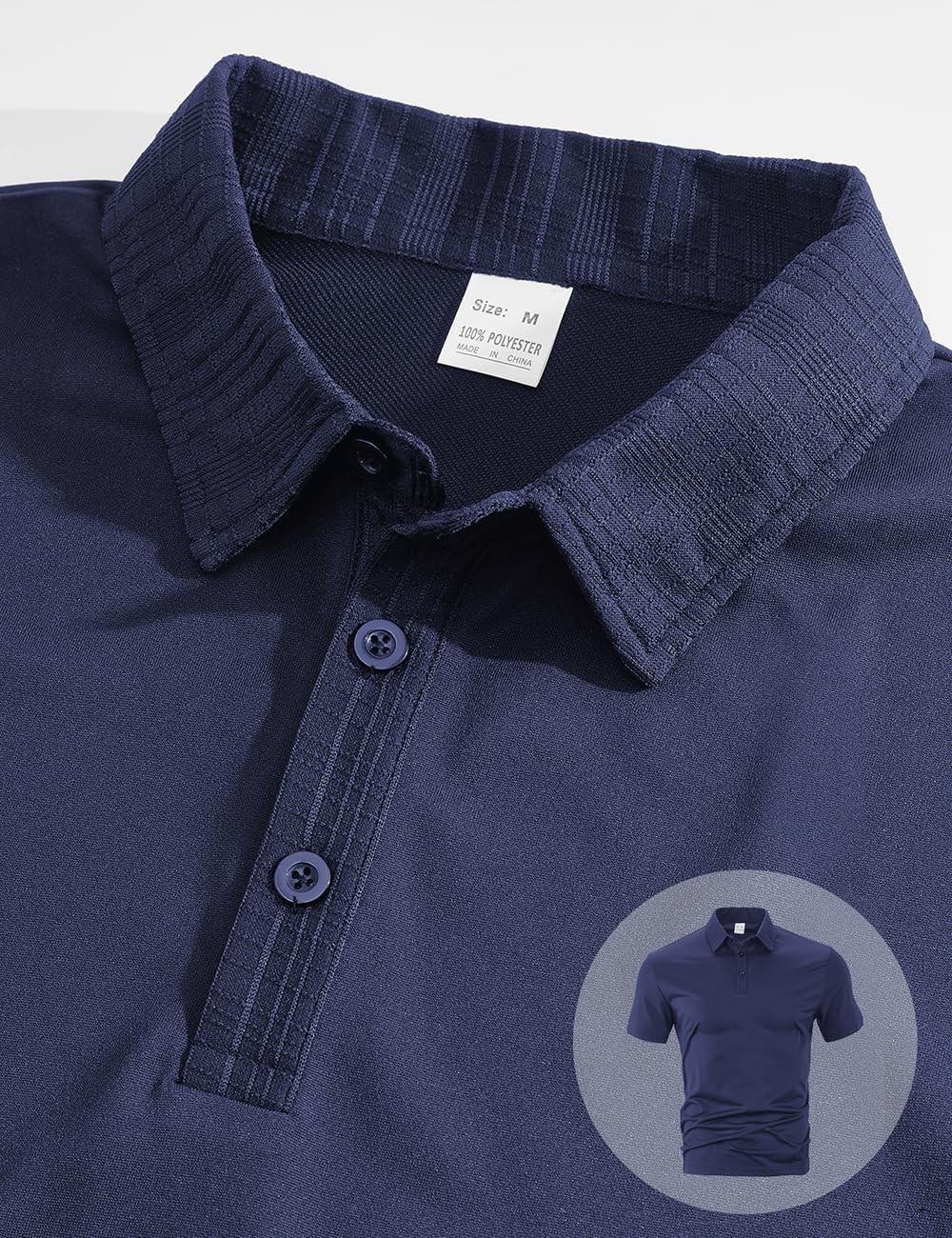 Mens Polo Shirts Short Sleeve Casual Button Golf Polo Shirt Lightweight Summer Tops - Image 5