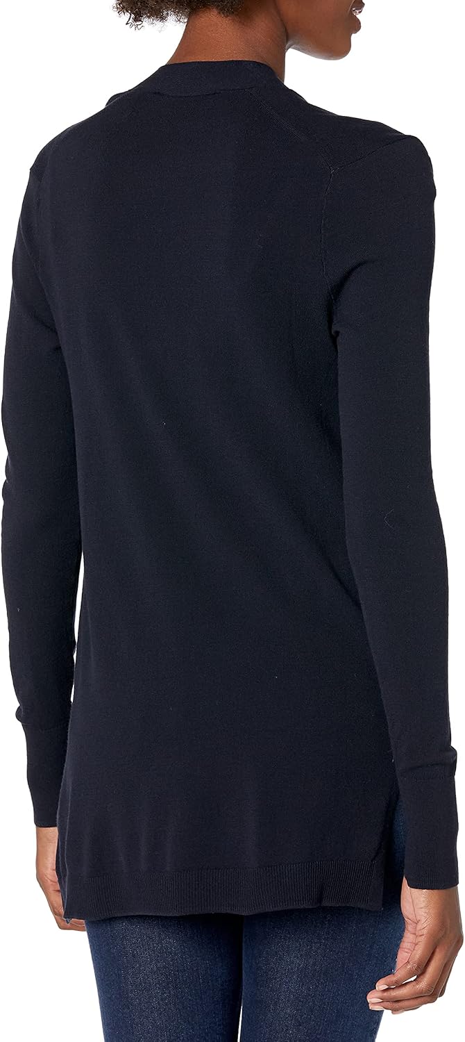 Lark & Ro Women's Premium Viscose Blend Lightweight Long Sleeve Open Front Cardigan