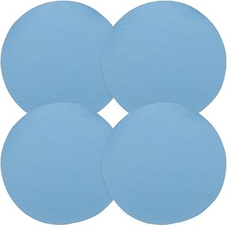 uxcell 4pcs Silicone Jar Opener Pads, 12.5cm/5" Texture Can Opener Multipurpose Round Bottle Lid Opener Non-Slip Coasters for Weak Hands Seniors Children, Blue