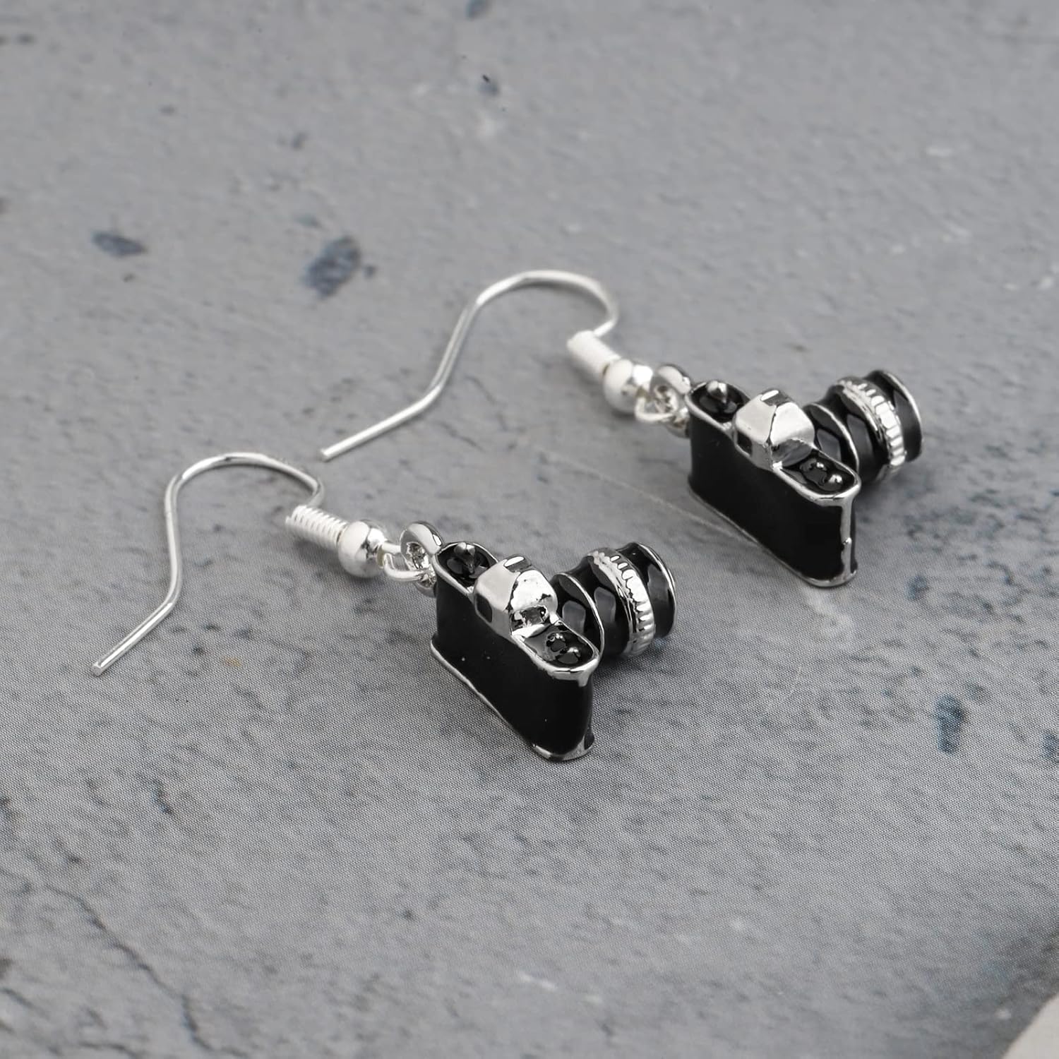 Tiny Camera Charm Drop Earrings Photography Gift Camera Dangle Earrings Photographer Earrings - Image 3