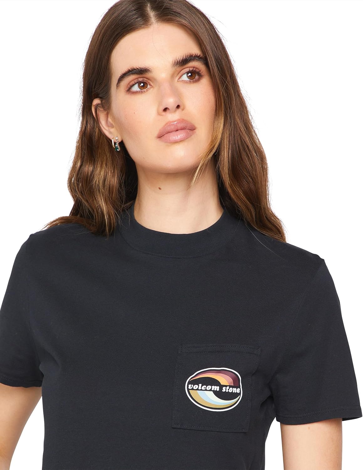 Volcom Womens Short Sleeve Pocket Dial Tee – Crew Neck T-Shirt with Chest Pocket and Screen Print - Image 3