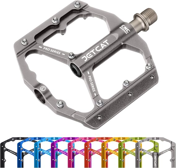 دواسات الدراجة الجبلية المسطحة - MTB Pedals Flat ، دواسات الدراجات ، دواسات الدراجات على الطرق ، BMX Pedals ، لـ BMX MTN Road Gravel EBike ، الأجزاء المتخصصة ، الكبار ، ختم الألومنيوم المعدني 9/16