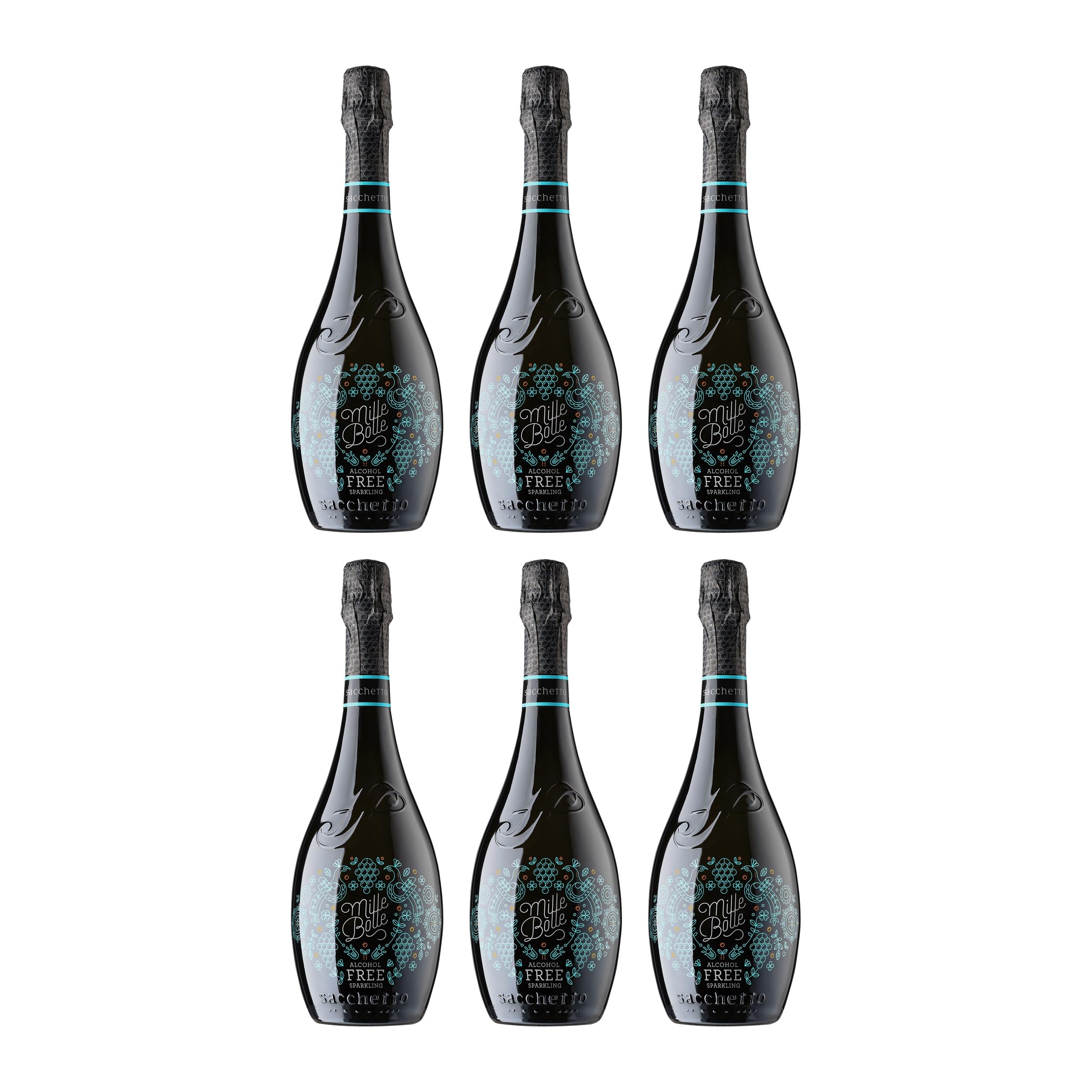 Sacchetto Mille Bolle alkoholfrei mild Alkoholfreie Getränke Italien inkl. Feinwert E-book (6 x 0.75 l)