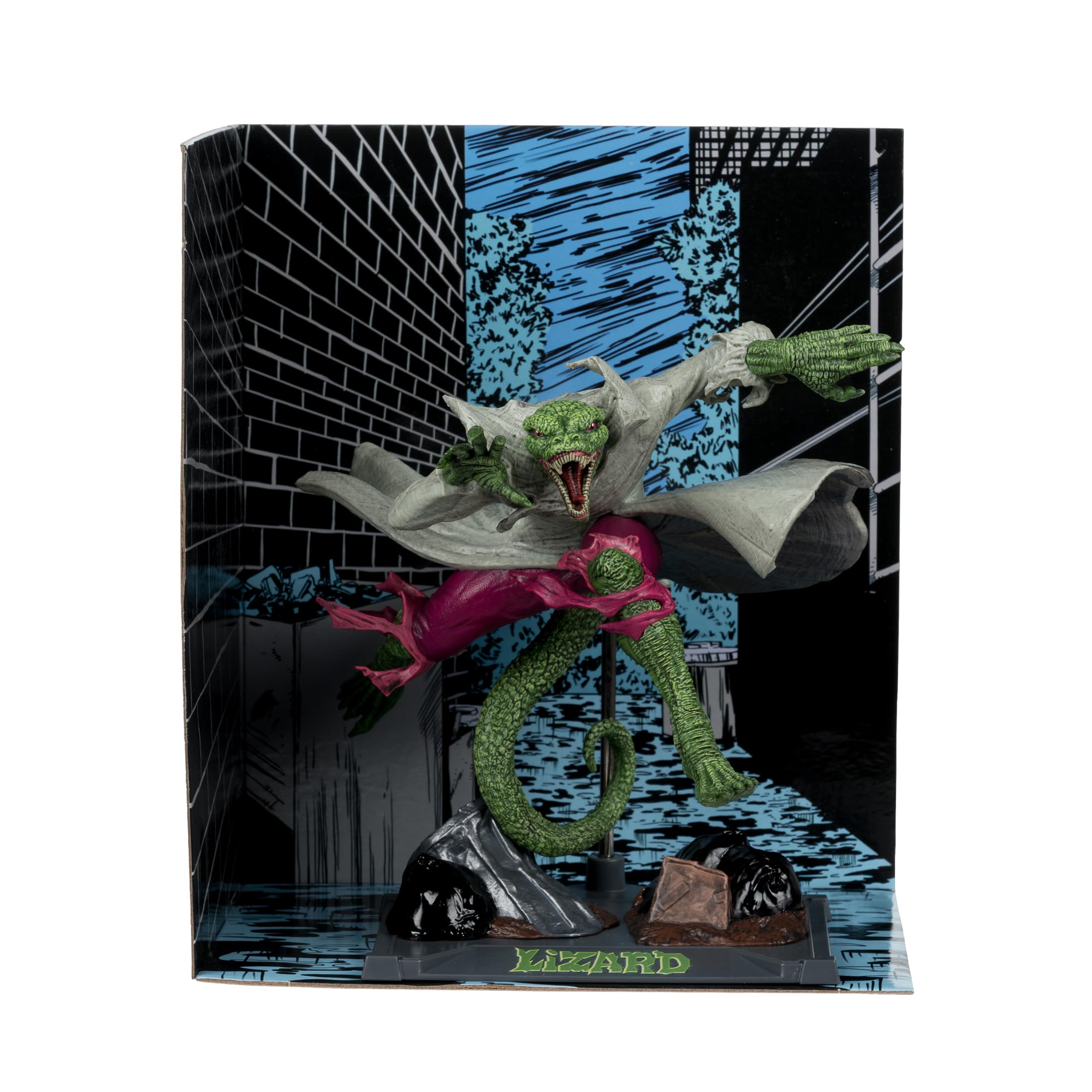 McFarlane Toys- Marvel The Lizard 1:10th Scale Collectible with Scene