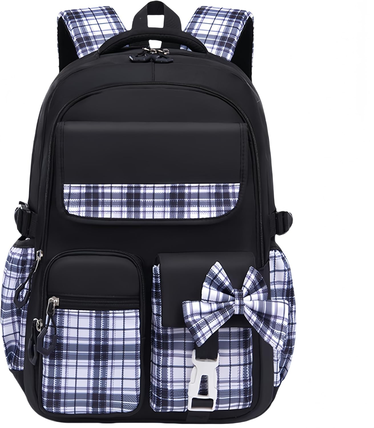 [VNGOLERRY] リュックサック 子供 キッズ リュック バッグ かばん 女の子 小学生 中学生 大容量 ナイロン 防水 可愛い A4 通学 通塾 旅行 修学旅行 遠足 子供の日 プレゼント 黒 ブラック ピンク パープル ブルー