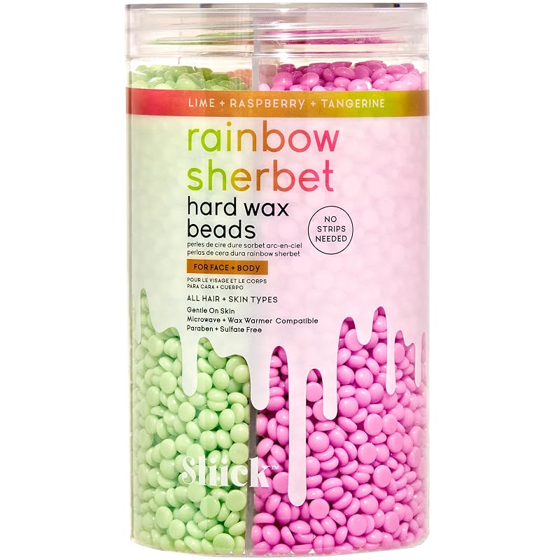 Sliick Cera Dura em Pérolas Rainbow Sherbet para Depilação, 227 g
