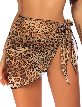 GEESENSS Women Short Sarong Beach Sheer 