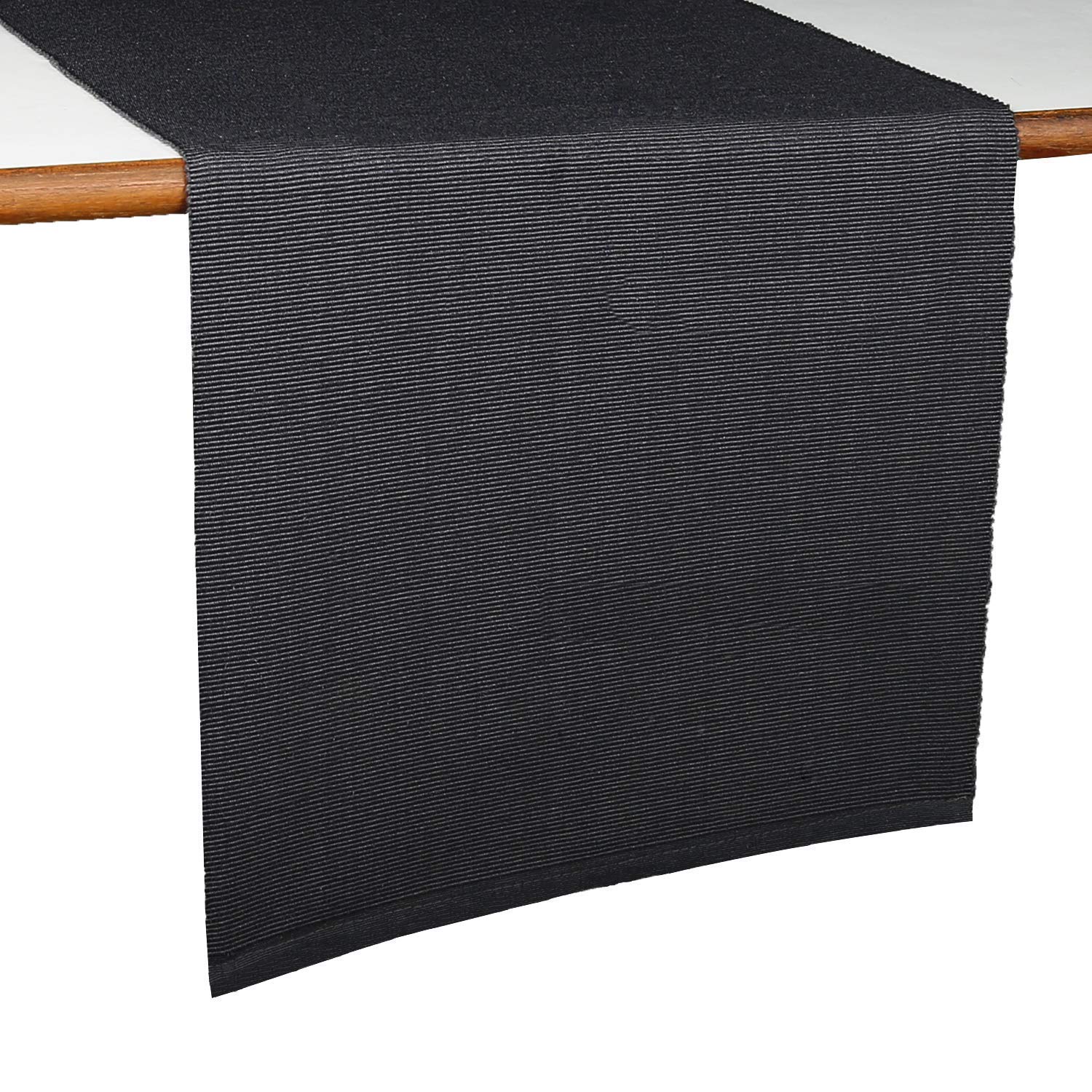 Rajrang Table Runner Set of 6 – Charcoal Grey 33x183 cm Handmade Indian Table Cloth Runners – Decorative Ethnic Table Cover for Dining Table, Party & Home Décor