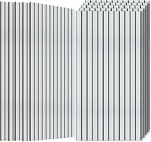 10 Pack Acoustic Wall Panels, Soundproof Panels with Simulated Wood Grain Finish, 47.2”x23.6”, White Oak