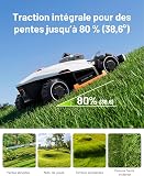 Mammotion LUBA 3 AWD 1500 Robot Tondeuse, LiDAR 360° + Double caméra avec contrôle par IA, 80% pentes, Gestion multizone jusqu'à 15 Zones, Hauteur de Coupe 25-70 mm - 4