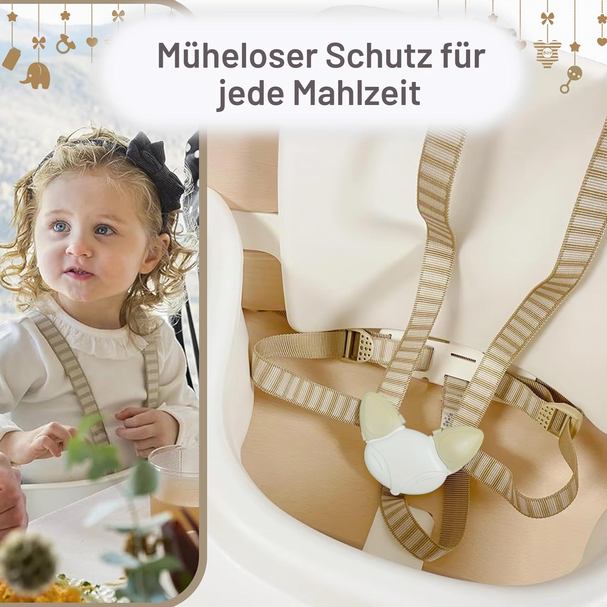 5-Punkt-Geschirr - Nur kompatibel mit Tripp Trapp Baby Set - für Alter 6-36 Monate