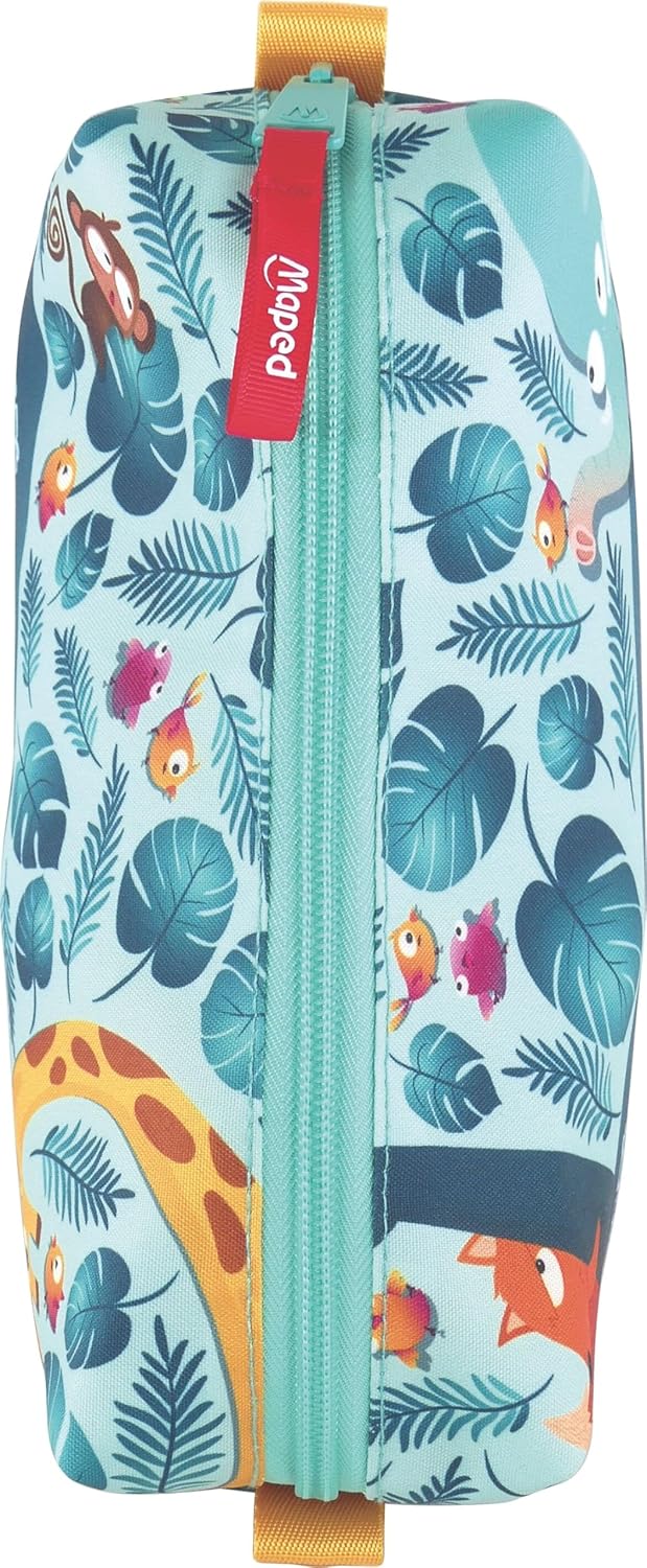 Maped Jungle Fever Case with 12 Markers + 12 Pencils - Creativity and Color in Your School Supplies - Space Efficient