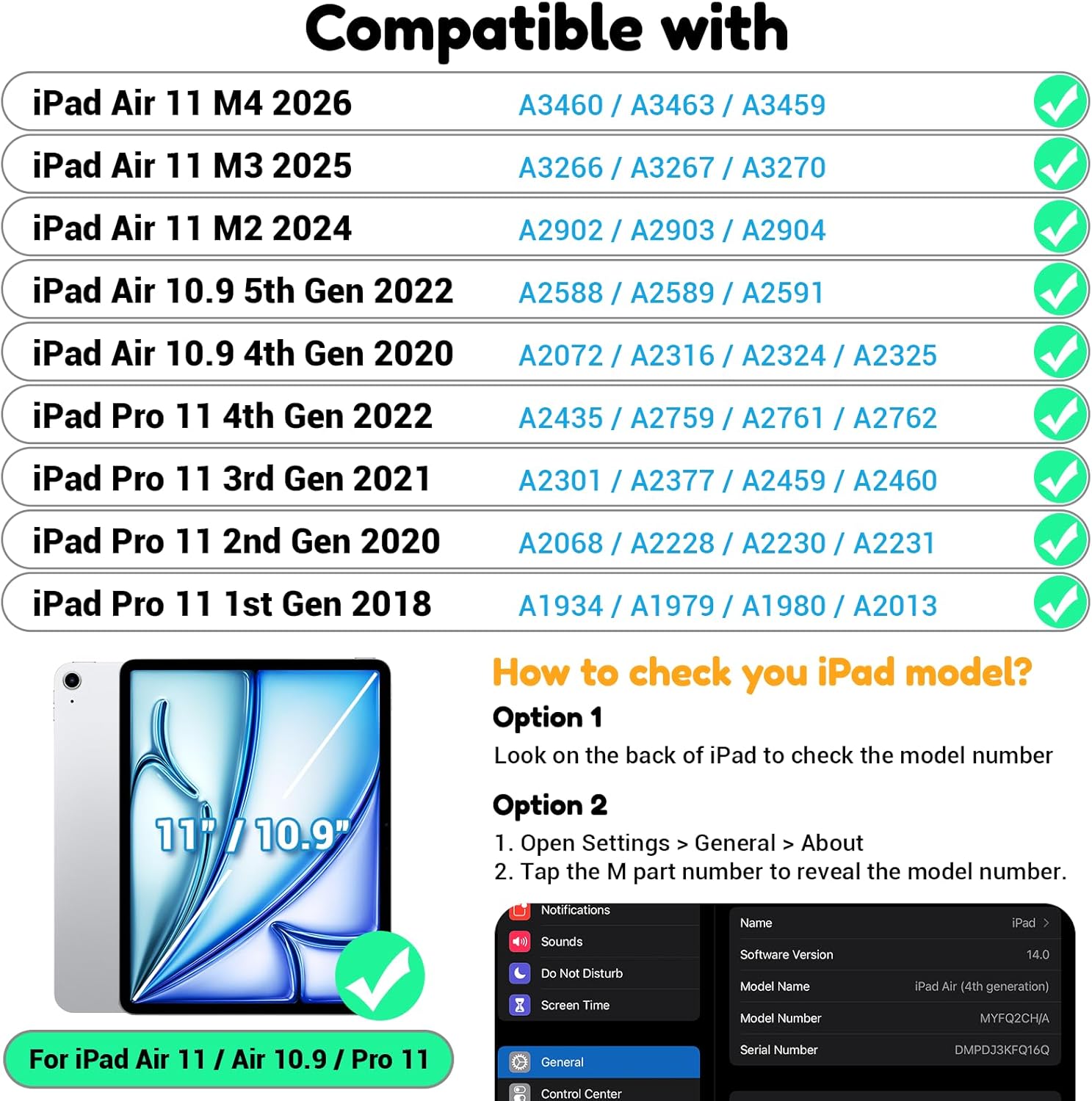 KAIJIAbox Kids-Friendly Case for iPad Air 11" M4/M3/M2, Pro 11" 4th/3rd/2nd/1st Gen, Air 5th/4th - Military-Grade Drop Protection with Metal Handle/Stand, Screen Protector, Pen Holder, Shoulder Strap