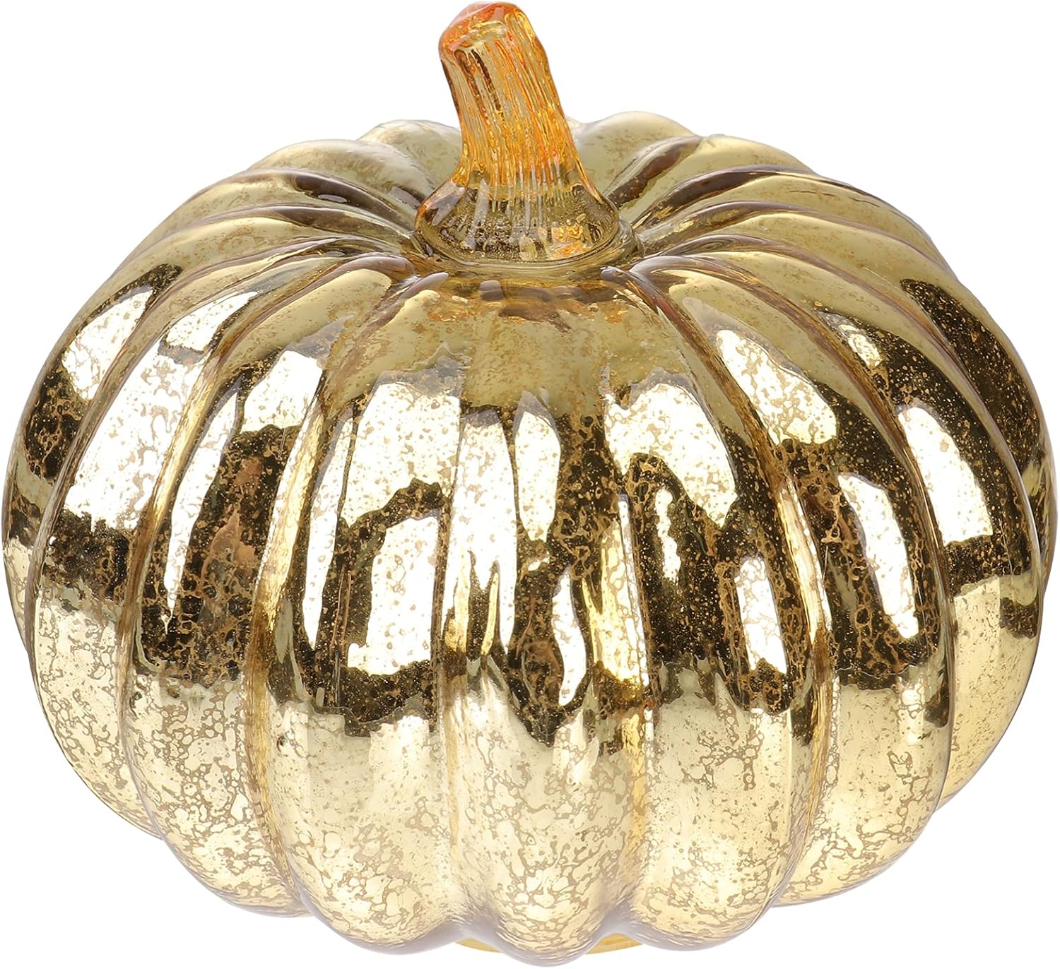 Halloween Pumpkin Lights, Glass LED Lamp Battery Powered Pumpkins Decorations for Indoor Outdoor Parties