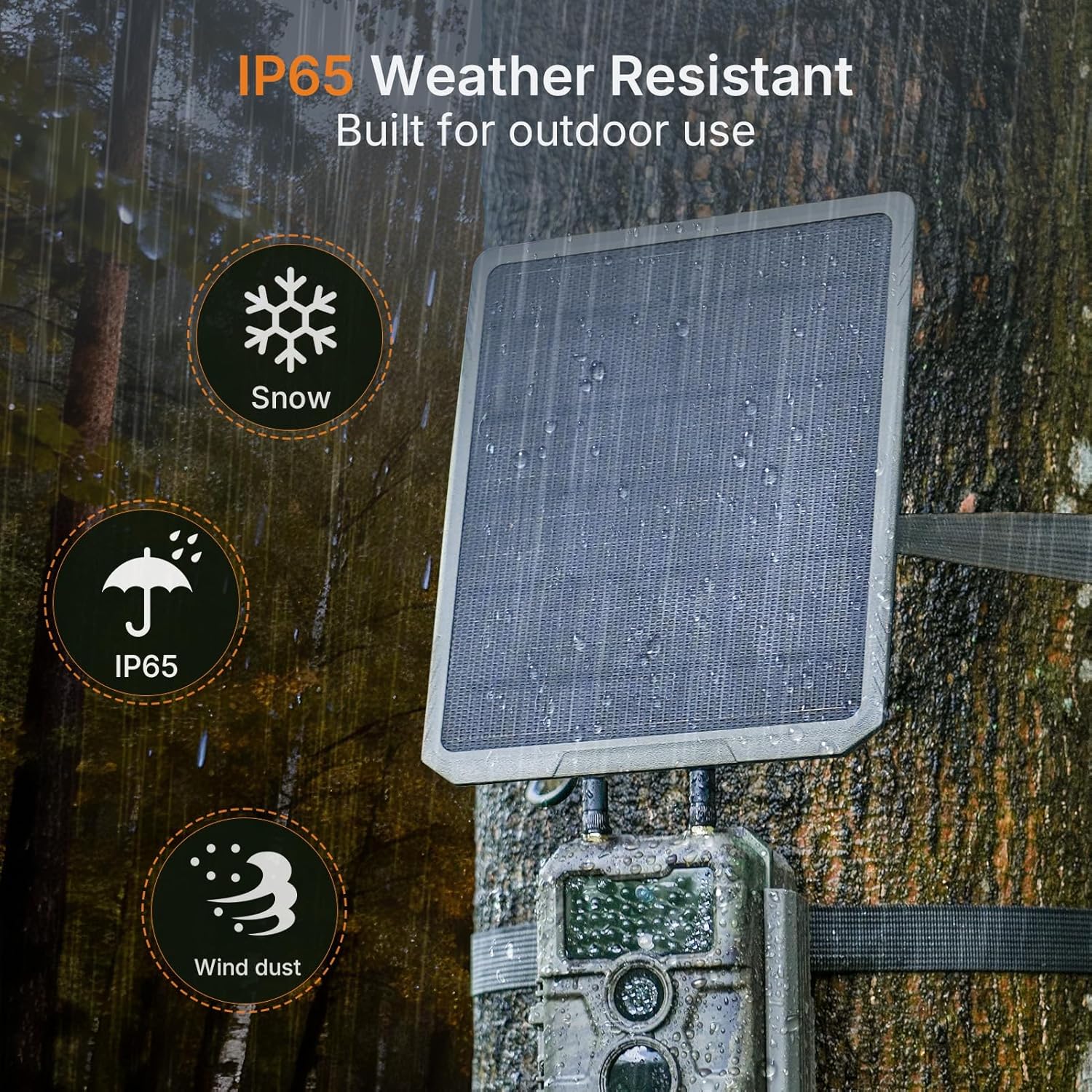 GardePro SP1000 Solar Panel for Trail Cameras, 10W High-Efficiency Solar Charger for E6 2.0 Pro, E8 2.0 Pro, R3 Pro, X60 Pro Max, X66 Pro & More