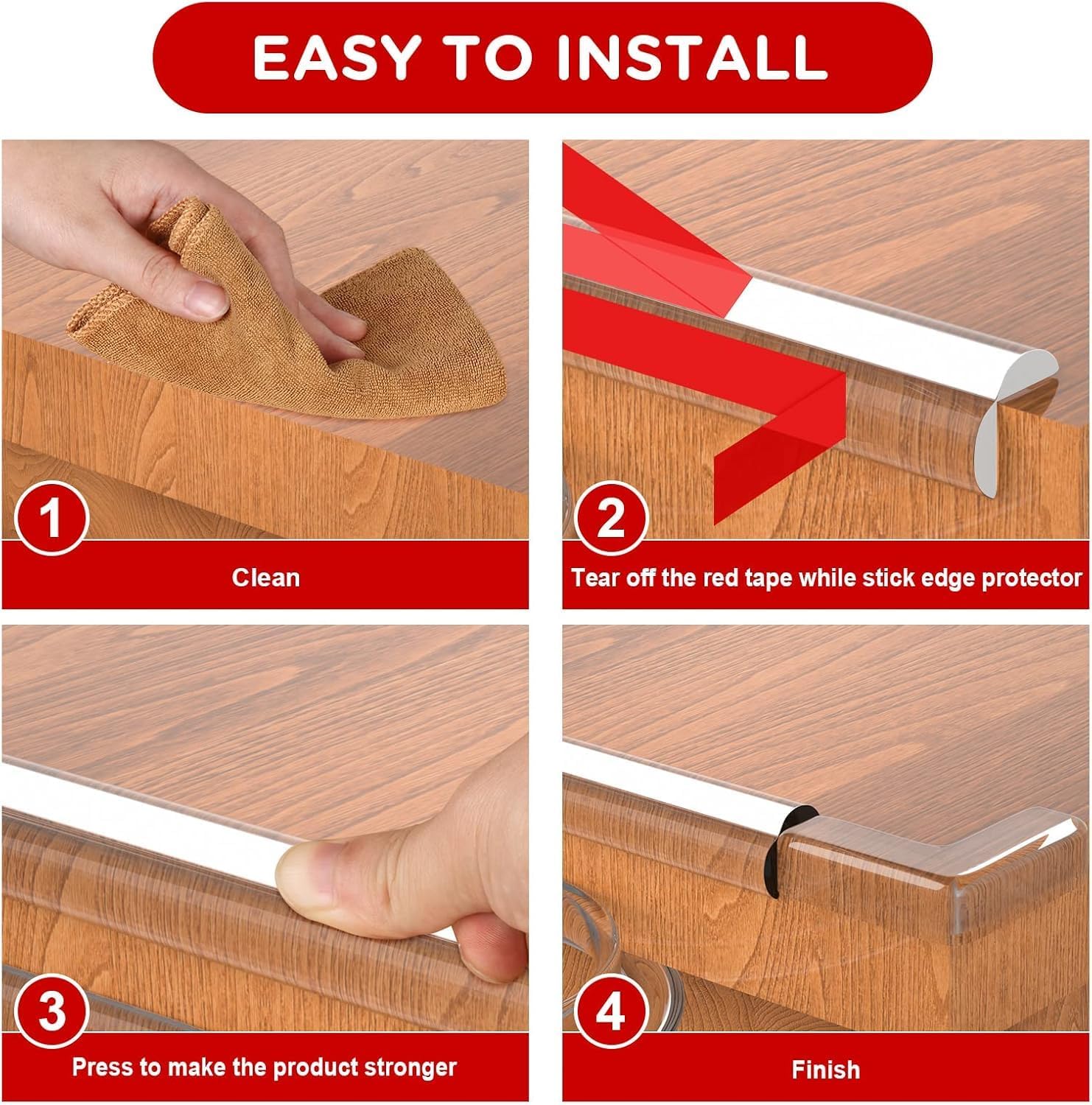 Dukaan 3 Meter Silicon Corner Protector for Baby Table Corners Edge Protector - Baby Proofing Safety Guards to Shield Infants from Sharp Edges Reliable and Durable Child Safety Corner Soft Bumpers - Image 8 thumbnail