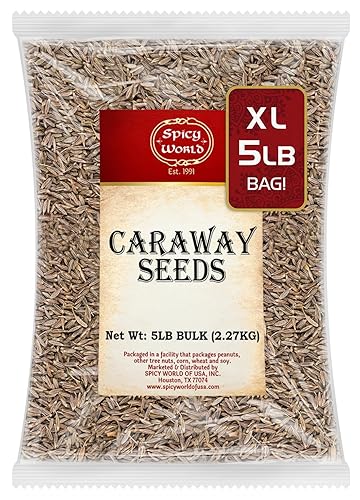 Spicy World Caraway Seeds - Bolsa de 5 libras