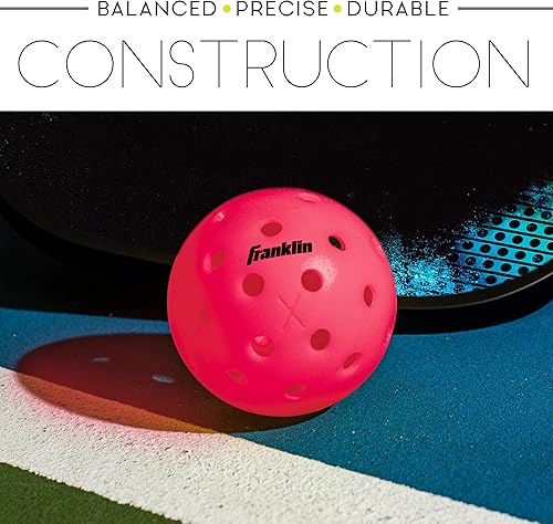 Vista 63 de Franklin Sports Pelotas de pickleball para exteriores X-40 – Bola oficial de Estados Unidos Pickleball, Tour APP + US Open – Tamaño reglamentario