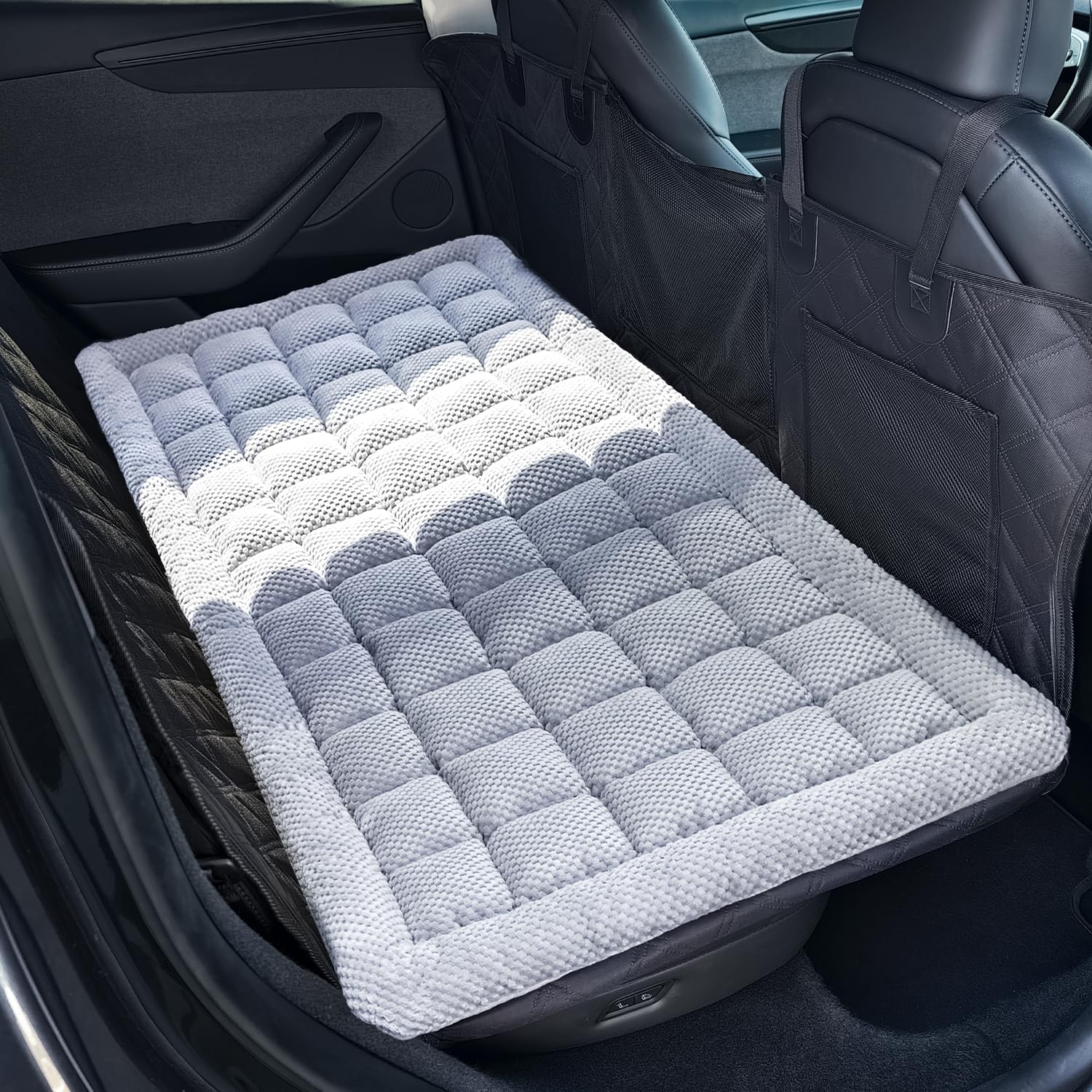 REEVAA Dog Bed Mat for Car Backseat Extra-Thick Chew-Resistant Road Trip Bed to Fully Protect Dogs Safety Fits