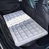 REEVAA Dog Bed Mat for Car Backseat [Extra-Thick & Chew-Resistant], Road Trip Bed to Fully Protect Dog's Safety, Fits Trucks/SUVs Back Seat Cover Extenders, Grey, 54x24x1.8 inch