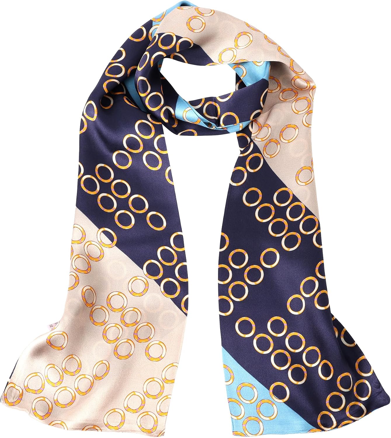 100% Mulberry Silk Scarf for Women 59”*6.3” Long Headscarf Neck Scarf Hair image 4