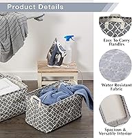 Vista 2 de DII Laundy Collection, cubo plegable recubierto de polietileno, celosía aguamarina, cesta para la ropa sucia