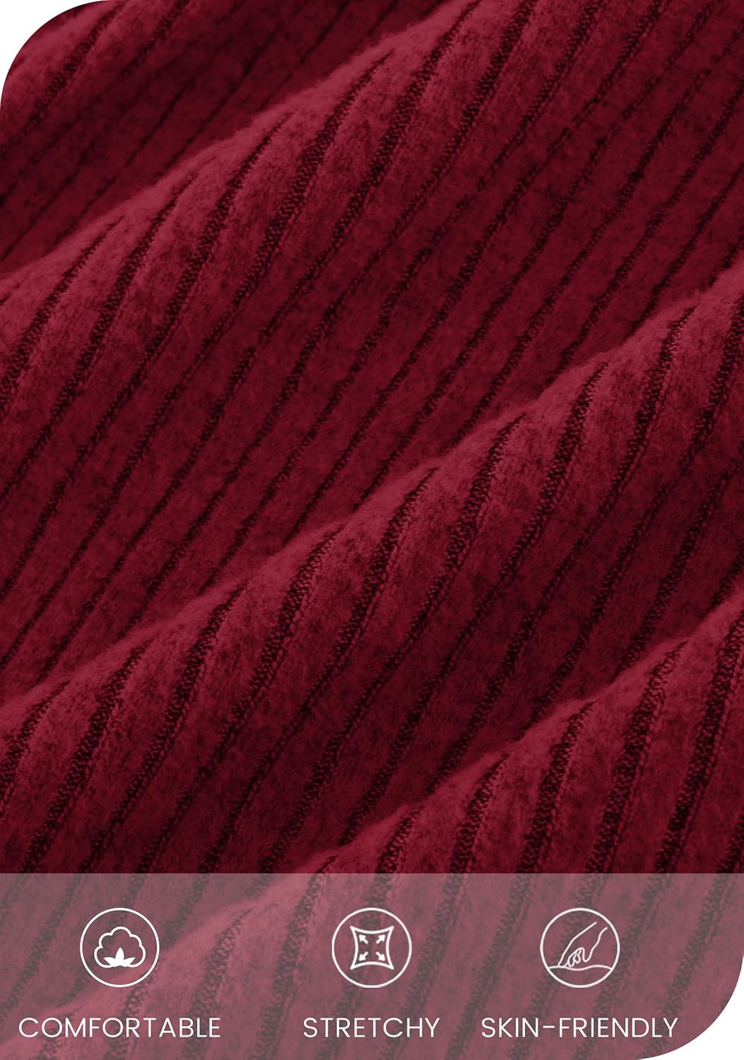 Kate Kasin Women's Long Sleeve Sweater Dresses 2025, Button V Neck Knit Dress, Fall Swing A Line Babydoll Dress with Pockets - Image 4