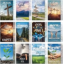 Christian Gospel Tract Card - 240 Pcs Bible Verse Salvation Cards Pocket Holy Postcards Inspirational Jesus Scripture Tracts Religious Prayer Bookmark for Women Men Church Bible Study Gifts