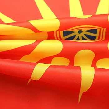 Bandeira étnica macedônia 2' x 3' para um mastro - Bandeiras da