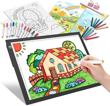 15 Rechargeable Drawing Board Kit, Light Box Trace Pad Copy Table for Kids