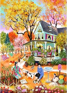 Puzzles for Adults 500 Pieces, Jigsaw Puzzle for Adults, Fun Challenging Family Puzzle -Warm Fall Sun Puzzles, Interlock Perfectly No Dust, Gifts for Friends Parents Father's Day