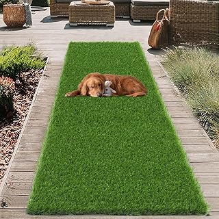 HEBE Artificial Turf Rug Grass Mat 2'x6' Fake Grass Pad for Dogs High Pile Grass Rug Pee Pad with Drainage Holes Reusable Grass Turf Mat for Dog Potty Training Indoor Outdoor
