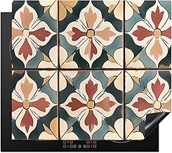 KitchenYeah© Hob Cover Plate 59 x 52 cm One Piece Cover Plates Ceramic Hob Cover Ceramic Hob Cover Induction Mat Decorations – Tiles – Spanish – Vintage
