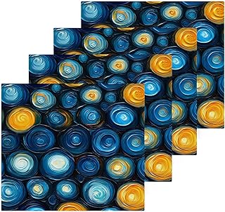 Painting Circle Washcloths 4 Pack, Cotton Abs...