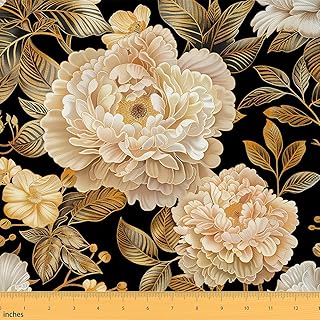 Erosebridal Peony Fabric by The Yard,Spring Floral Upholstery Fabric for...