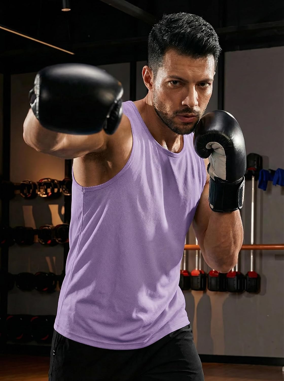 TACVASEN Men's UPF 50+ Tank Top Moisture Wicking Summer Tank Workout Gym Mucsle Swim Shirt Sleevless Shirts for Men - Image 2