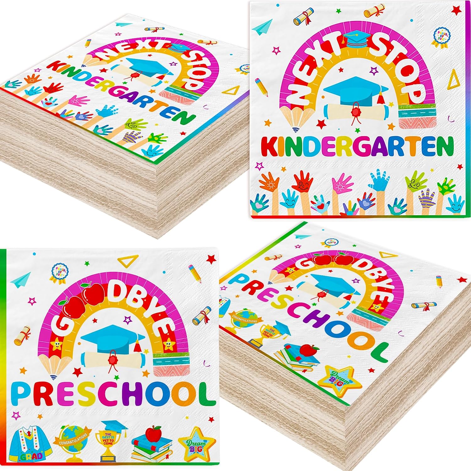 48Pcs Preschool Graduation Napkins Preschool Graduation Decorations Pre k Graduations Decorations Preschool Graduations Party Paper Napkins