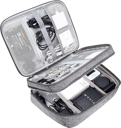 Styleys Polyester Double Layer Electronics Accessories Organizer Bag Gadget Organizer Case,Portable Zippered Pouch For All...