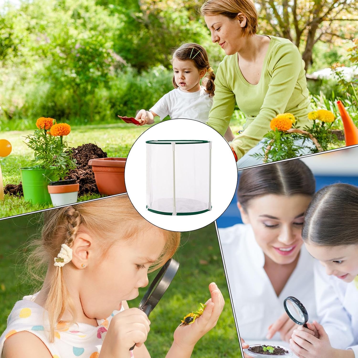 Butterfly Enclosure - Heavy Duty Outdoor Zipper Cage Terrarium for Caterpillar Growing, Breeding, and Observation with Mesh Ventilation, Butterfly Habitat House for Garden, Patio, or Balcony