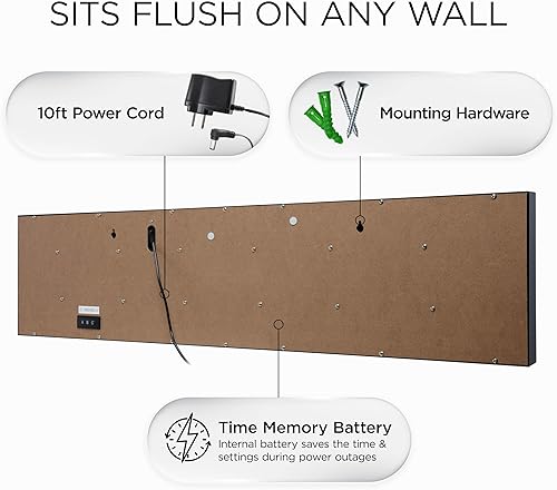 Miniatura 8 de Ivation, 0136BLU, enorme reloj digital LED, dispositivo electrónico de referencia, Rojo