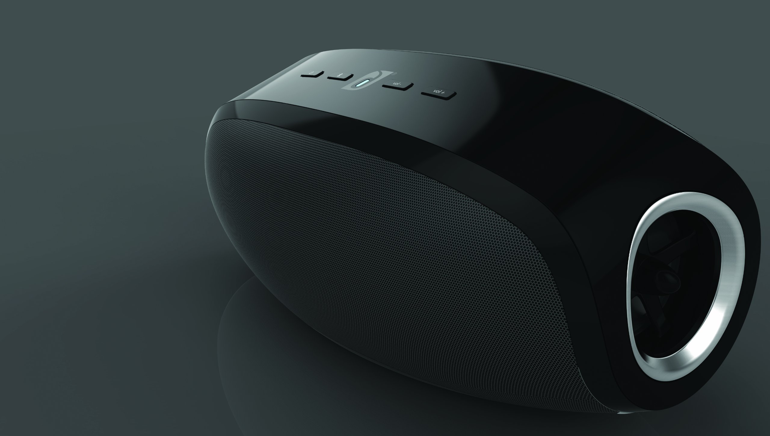 Damson Oyster Bluetooth Speaker - Black 