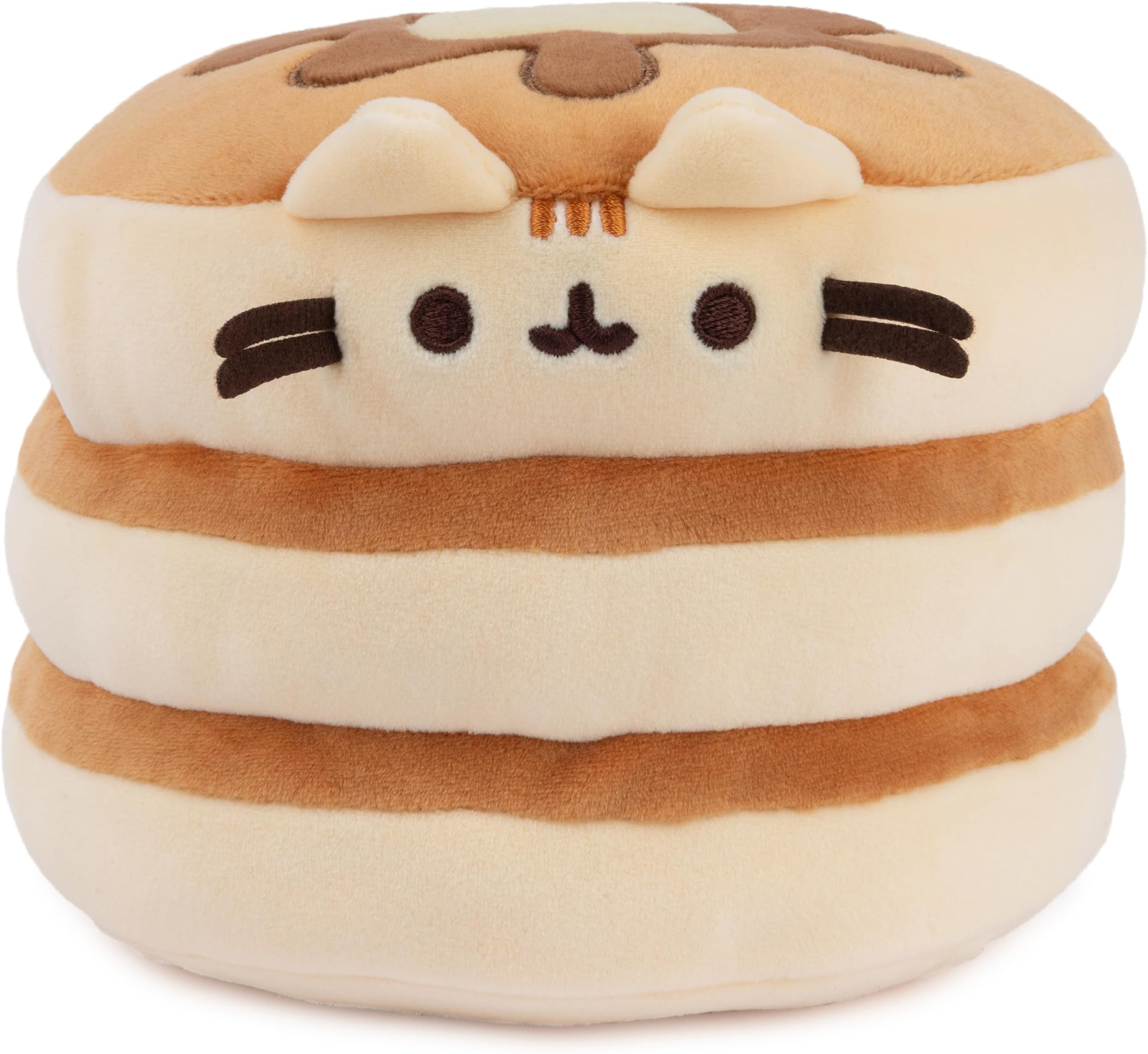 GUND Pusheen the Cat Pancake Squisheen Plush, Squishy Toy Stuffed Animal for Ages 8 and Up, Brown, 6”