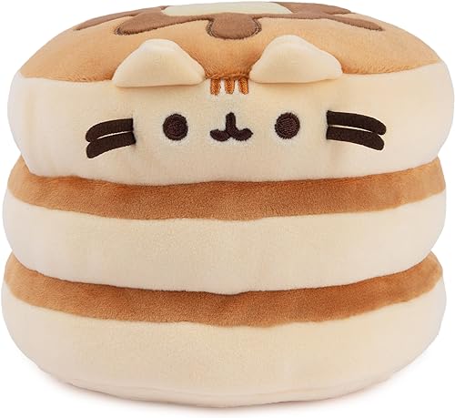 GUND Pusheen la gata Pancake Squisheen - Peluche de felpa, juguete blandito para niños a partir de 8 años, color marrón, 6"
