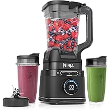 Ninja Blender &amp; Food Processor All-in-One | For-Smoothies, Food and More | Kitchen Countertop | Includes 72 oz. Pitcher &amp; (2) 24 oz. To-Go Cups with Lids | 1800 Watt | Black | TB301
