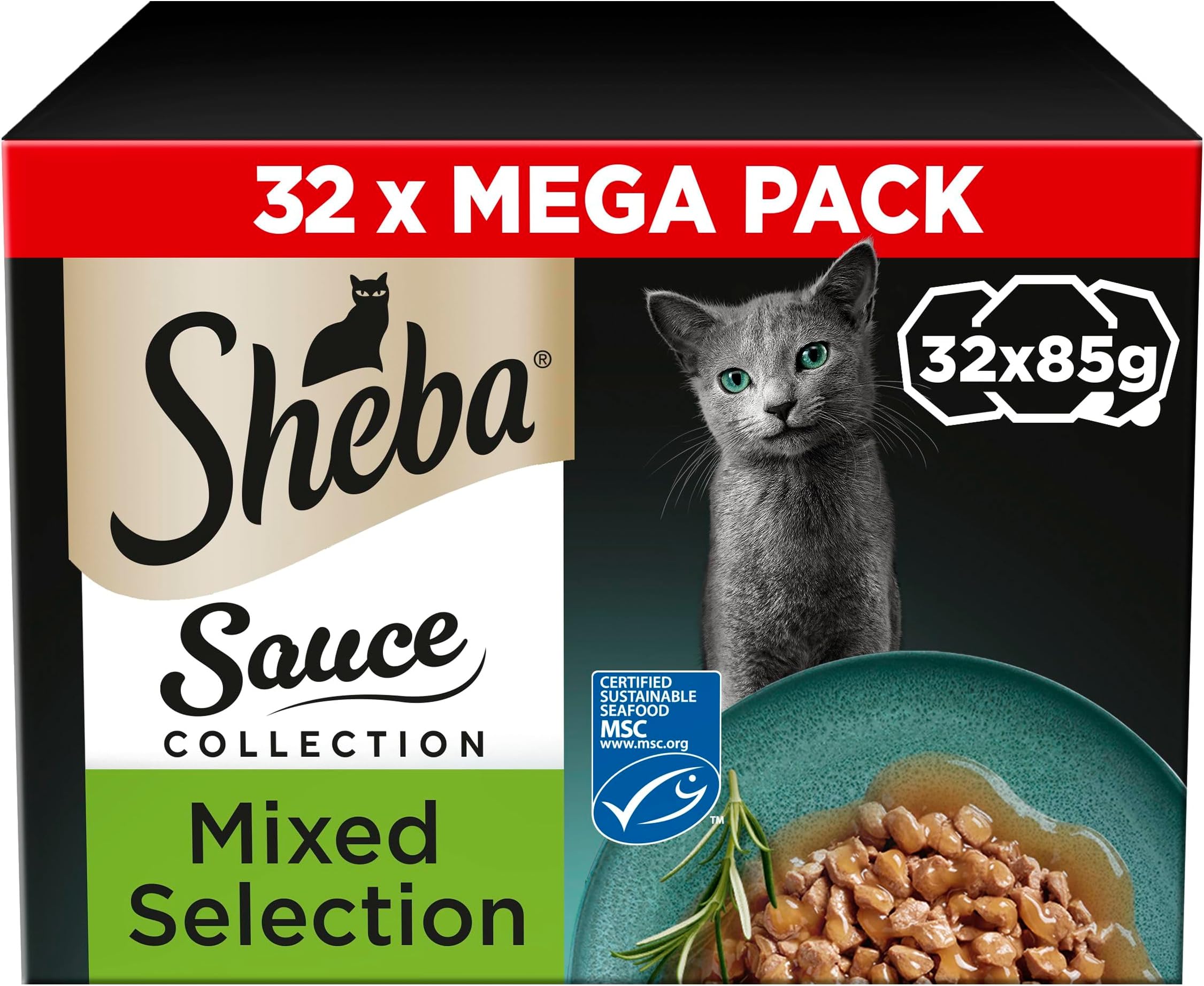 Sauce Lover Cat Food Trays Mixed Collection 32 x 85 g