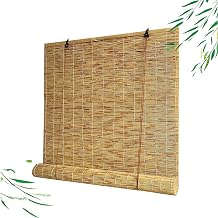 Bamboo Roller Blind with Lift, Sun Protection, Weatherproof, Retro Privacy Screen 50 x 60, 60 x 90, 70 x 80, 80 x 100, 90 x 120, 100 x 150, 210 0 x 16 0