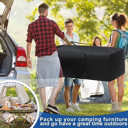 Miniatura 5 de Silkfly 4 bolsas de almacenamiento para cojines de patio, bolsa de almacenamiento para cojines de exterior, bolsa de almacenamiento extra grande