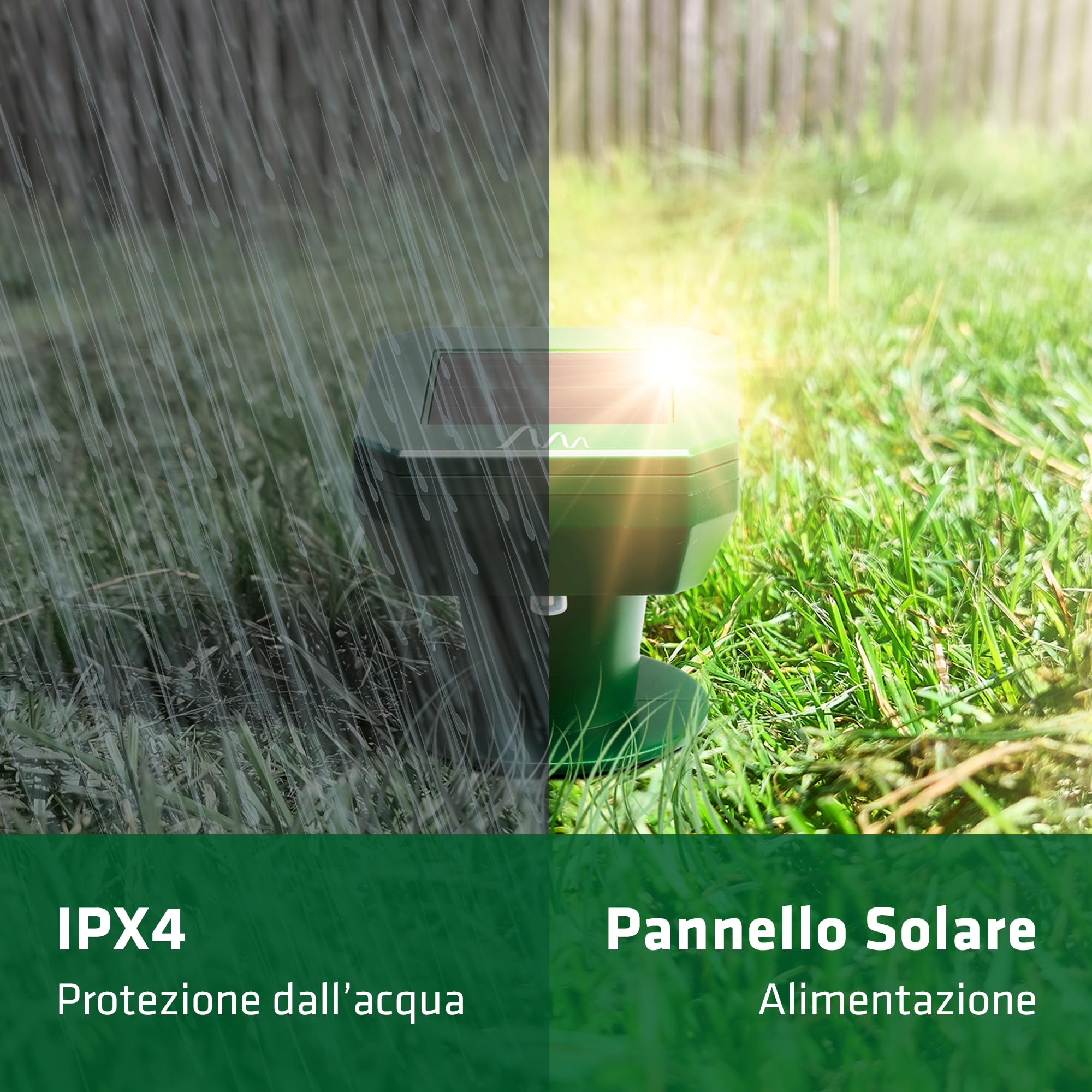 Gardigo® 2X Dissuasori per Talpe | Dispositivo Solare con Segnale Acustico | Copertura Fino a 700 m² | Frequenza a Intervalli | Antitalpa da Giardino | Impermeabile IPX4 | Scaccia Talpe