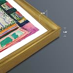 Wieco Art Framed Wall Art Open Window Collioure 1905 by Henri Mattise Abstract Colorful Art Matisse Posters Canvas Prints for Home Office Decorations Bronze Gold Frame